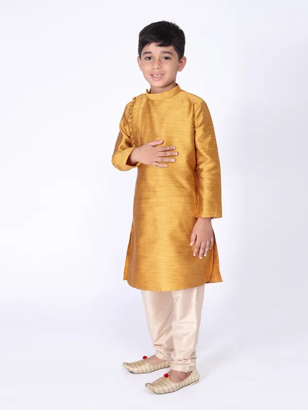 Tabard_Boys_Printed_Straight_Kurta_(Yellow)
