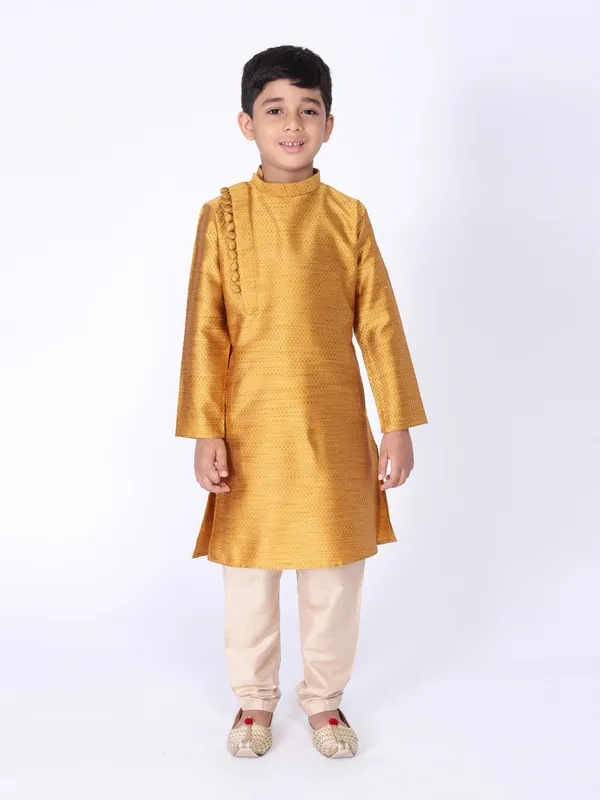 Tabard_Boys_Printed_Straight_Kurta_(Yellow)