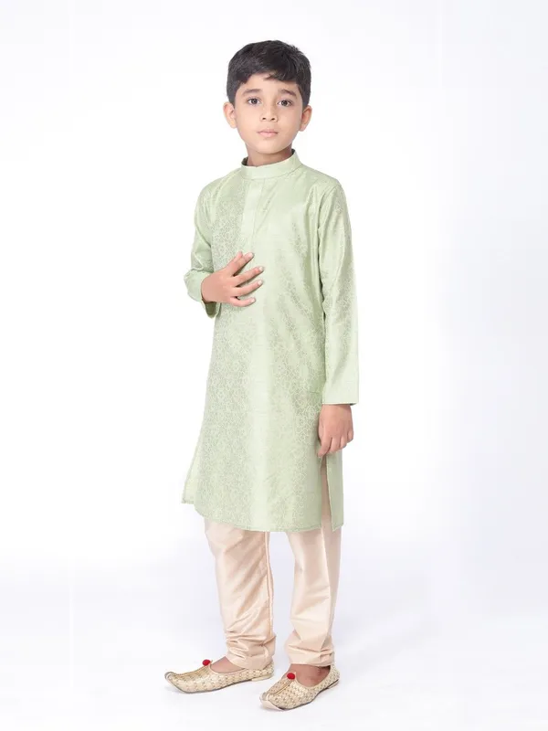 Tabard_Boys_Printed_Straight_Kurta_(Green)