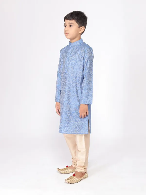 Tabard_Boys_Printed_Straight_Kurta_(Blue)