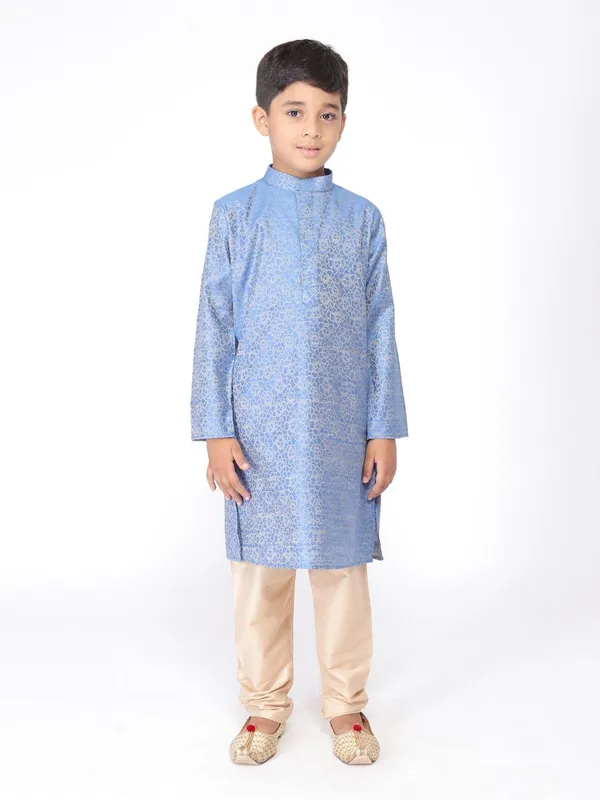 Tabard_Boys_Printed_Straight_Kurta_(Blue)