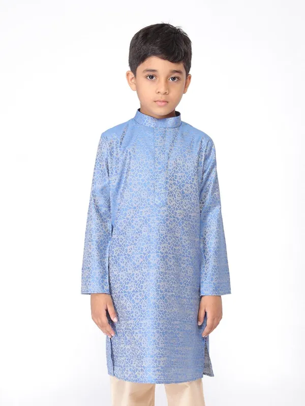 Tabard_Boys_Printed_Straight_Kurta_(Blue)