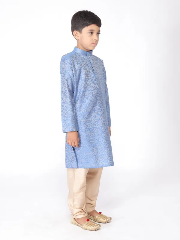 Tabard_Boys_Printed_Straight_Kurta_(Blue)