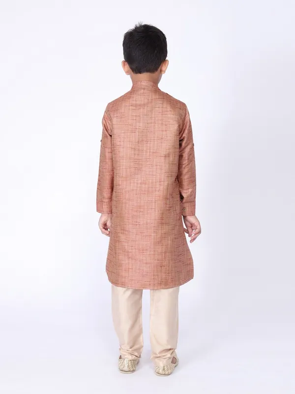 Tabard_Boys_Solid_Straight_Kurta_(Maroon)