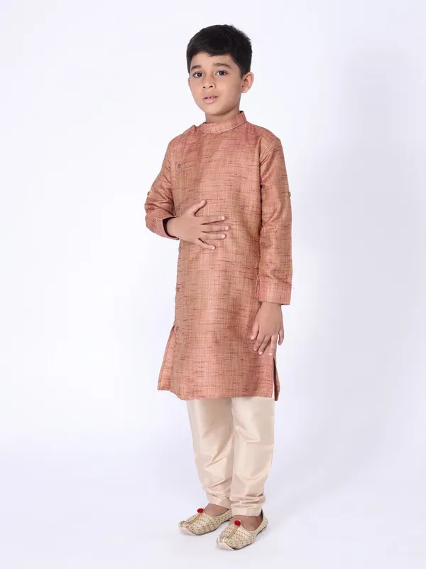 Tabard_Boys_Solid_Straight_Kurta_(Maroon)