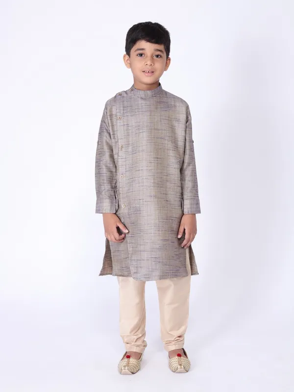 Tabard_Boys_Solid_Straight_Kurta_(Grey)