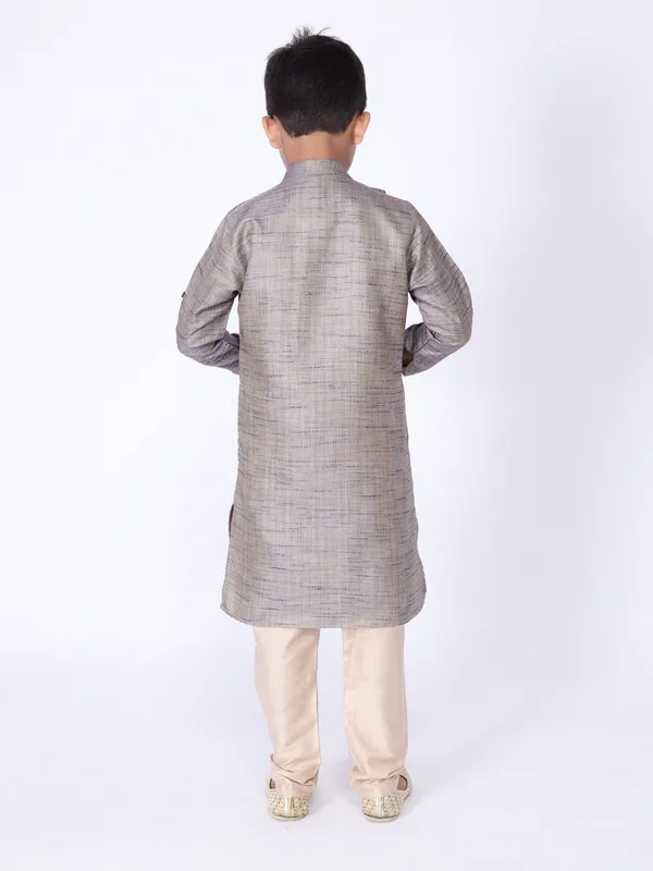 Tabard_Boys_Solid_Straight_Kurta_(Grey)