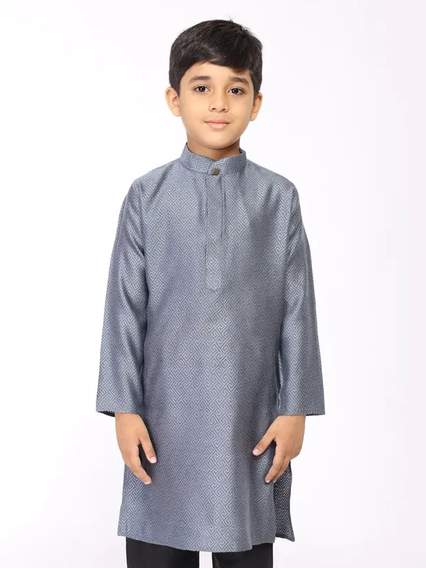 Tabard_Boys_Printed_Straight_Kurta_(Blue)