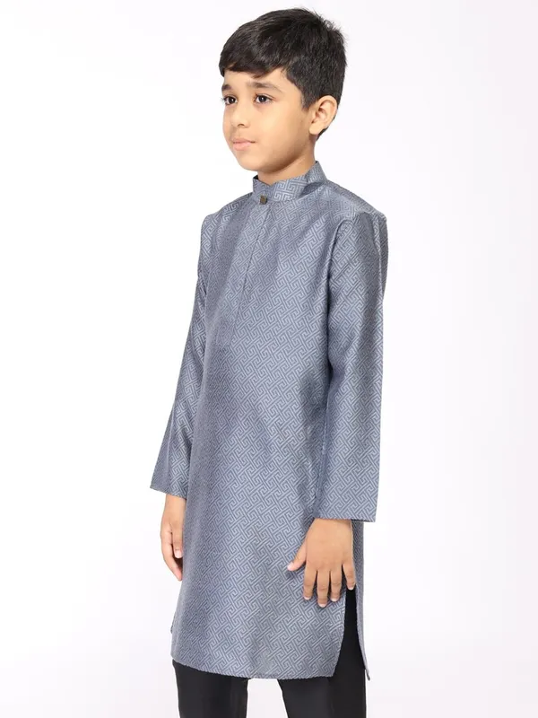 Tabard_Boys_Printed_Straight_Kurta_(Blue)