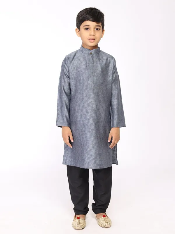 Tabard_Boys_Printed_Straight_Kurta_(Blue)