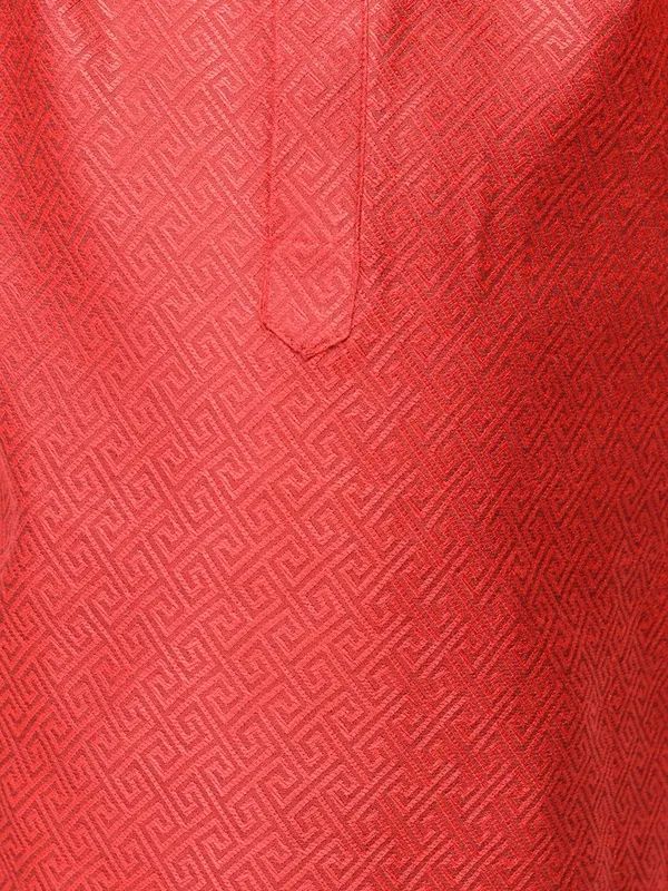 Tabard_Boys_Printed_Straight_Kurta_(Red)