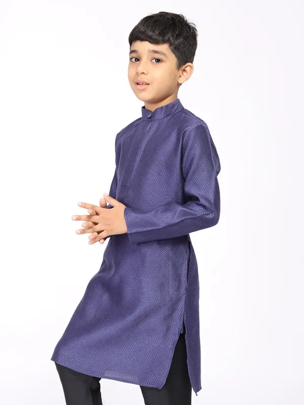 Tabard_Boys_Printed_Straight_Kurta_(Blue)
