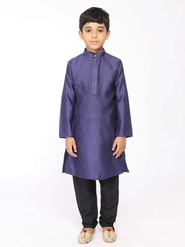 Tabard_Boys_Printed_Straight_Kurta_(Blue)