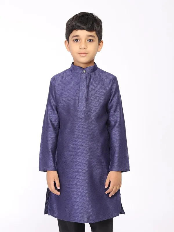 Tabard_Boys_Printed_Straight_Kurta_(Blue)