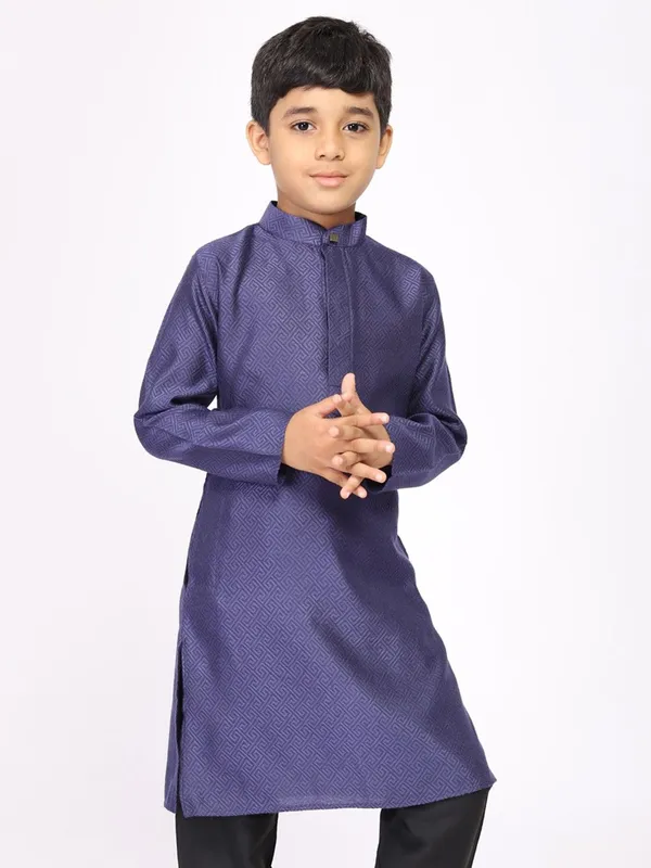 Tabard_Boys_Printed_Straight_Kurta_(Blue)