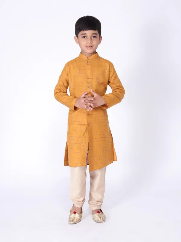 Tabard_Boys_Printed_Straight_Kurta_(Yellow)