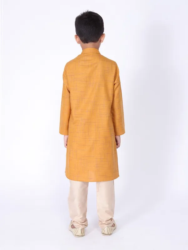Tabard_Boys_Printed_Straight_Kurta_(Yellow)