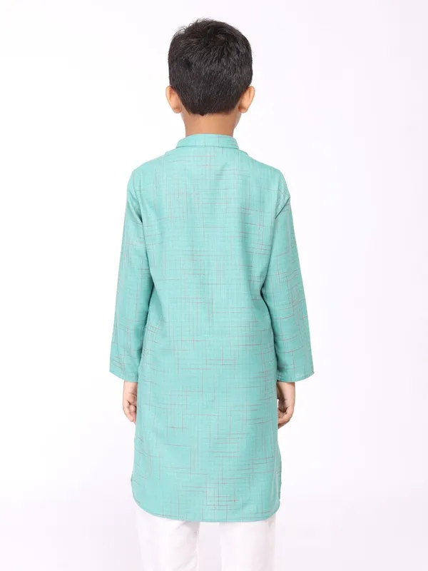Tabard_Boys_Printed_Straight_Kurta_(Green)