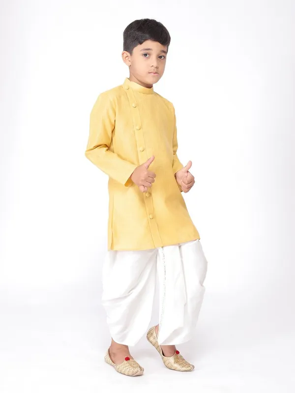 Tabard_Boys_Solid_Straight_Kurta_(Yellow)