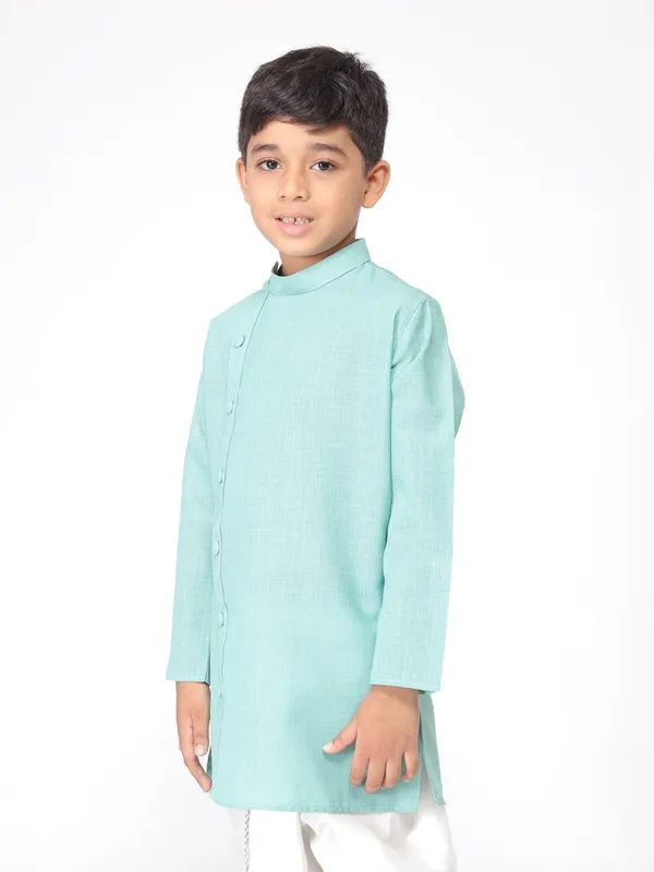 Tabard_Boys_Solid_Straight_Kurta_(Blue)