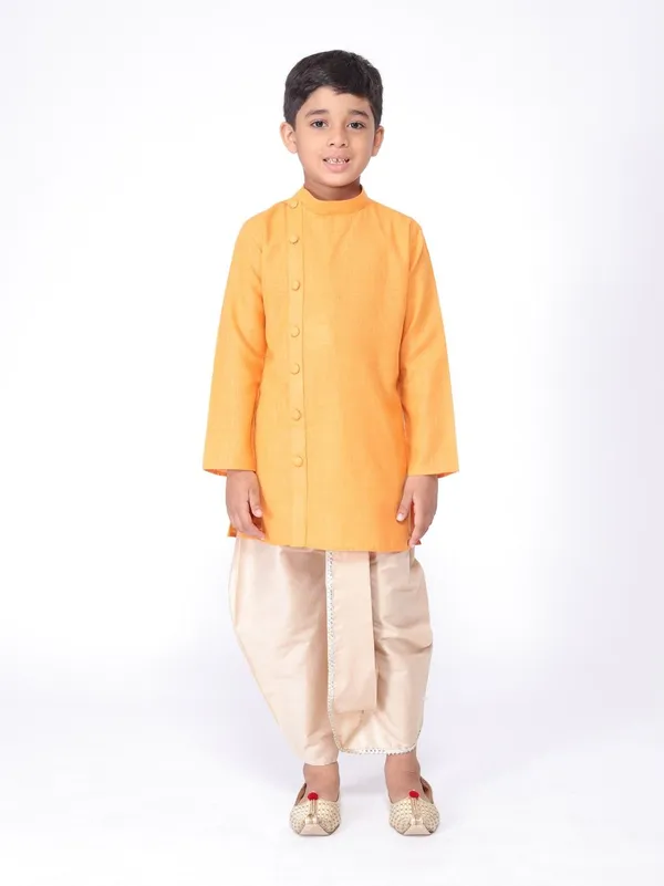Tabard_Boys_Solid_Straight_Kurta_(Orange)