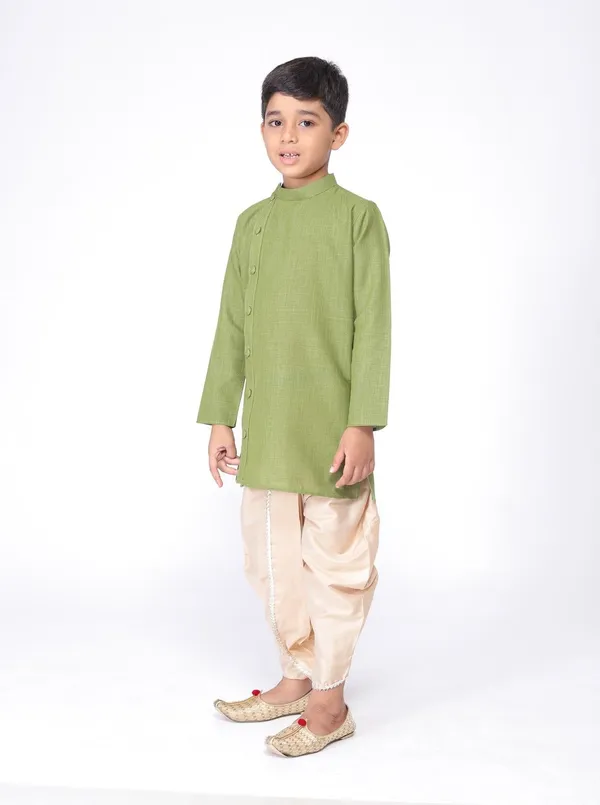Tabard_Boys_Solid_Straight_Kurta_(Green)