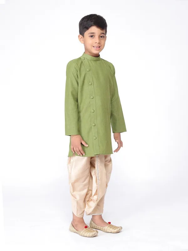 Tabard_Boys_Solid_Straight_Kurta_(Green)