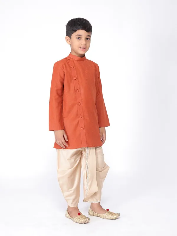 Tabard_Boys_Solid_Straight_Kurta_(Orange)