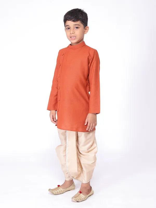 Tabard_Boys_Solid_Straight_Kurta_(Orange)