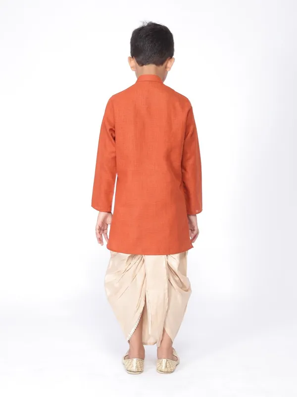 Tabard_Boys_Solid_Straight_Kurta_(Orange)