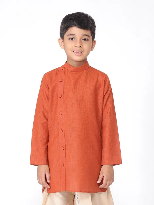 Tabard_Boys_Solid_Straight_Kurta_(Orange)