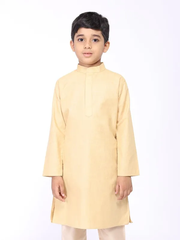 Tabard_Boys_Solid_Straight_Kurta_(Beige)
