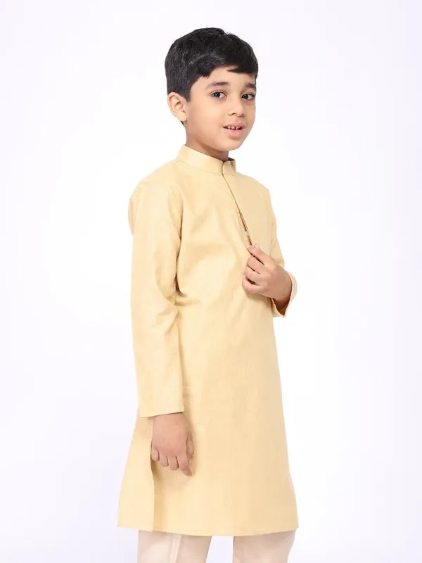 Tabard_Boys_Solid_Straight_Kurta_(Beige)