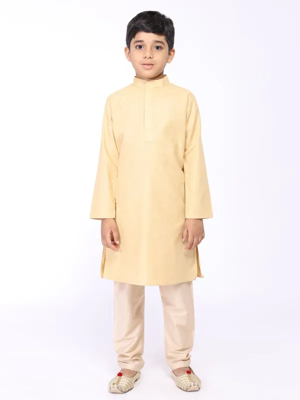 Tabard_Boys_Solid_Straight_Kurta_(Beige)