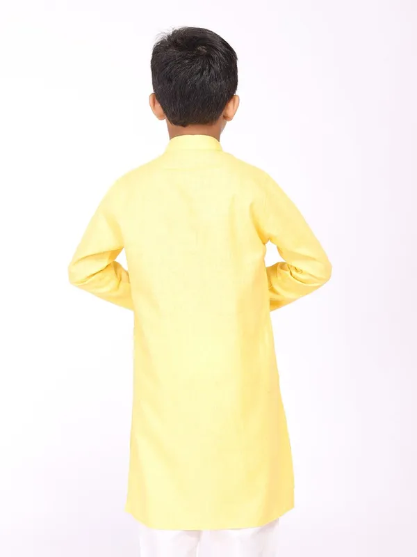 Tabard_Boys_Solid_Straight_Kurta_(Yellow)
