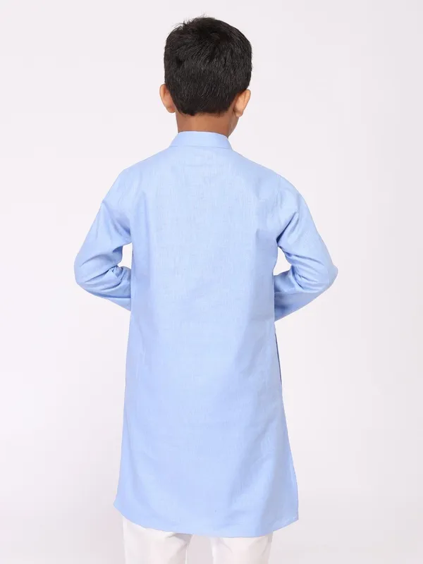 Tabard_Boys_Solid_Straight_Kurta_(Blue)