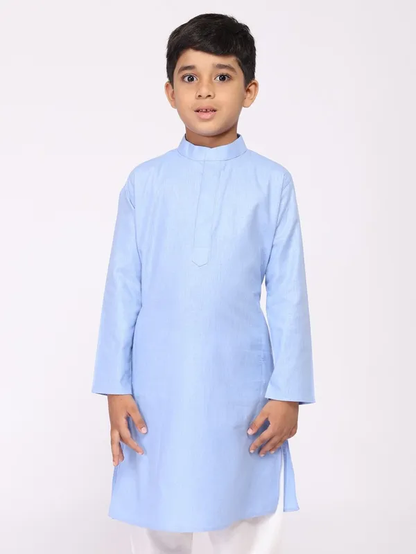 Tabard_Boys_Solid_Straight_Kurta_(Blue)