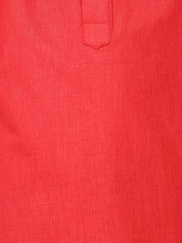 Tabard_Boys_Solid_Straight_Kurta_(Red)