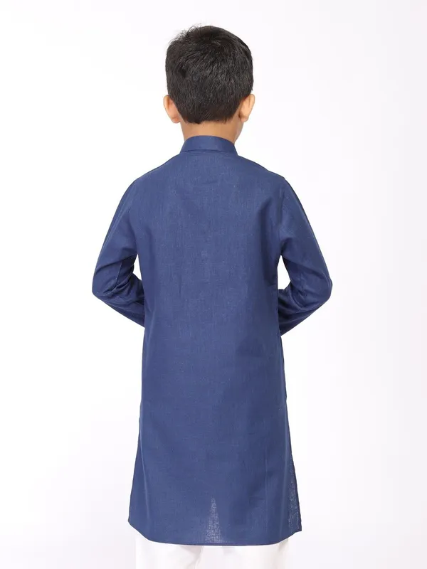 Tabard_Boys_Solid_Straight_Kurta_(Blue)