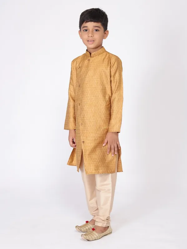 Tabard_Boys_Printed_Straight_Kurta_(Yellow)