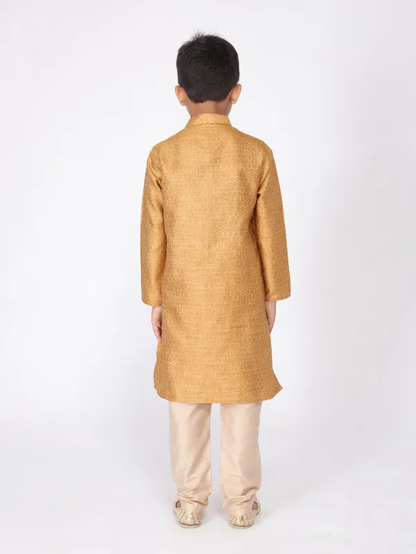 Tabard_Boys_Printed_Straight_Kurta_(Yellow)