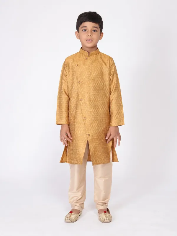Tabard_Boys_Printed_Straight_Kurta_(Yellow)
