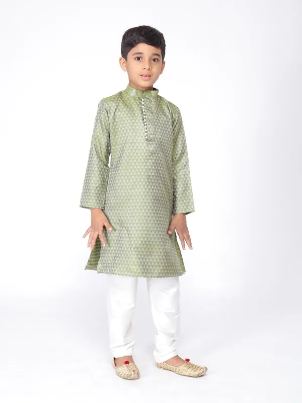 Tabard_Boys_Printed_Straight_Kurta_(Green)