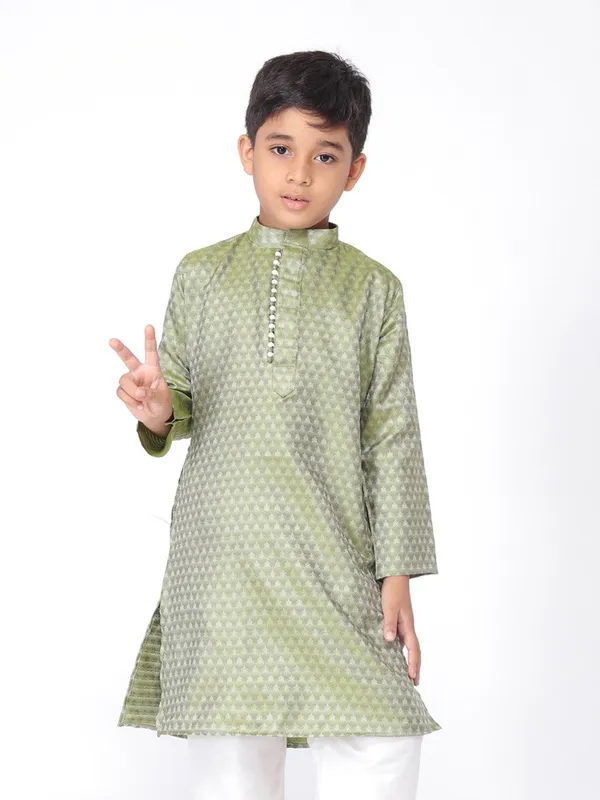 Tabard_Boys_Printed_Straight_Kurta_(Green)