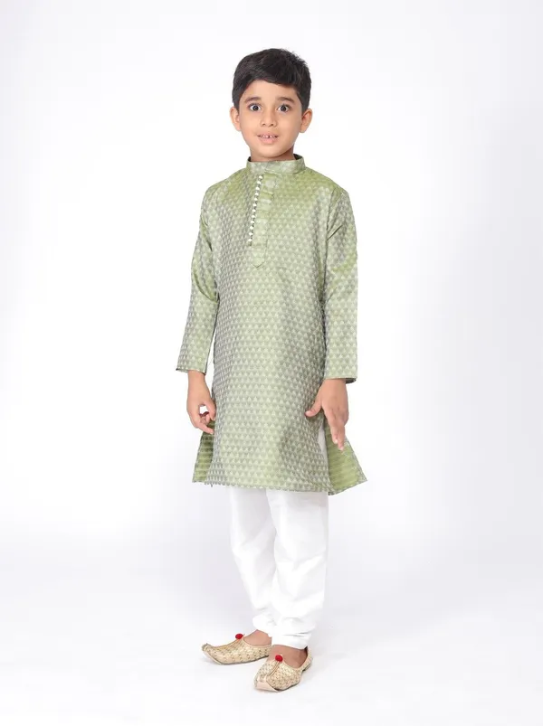 Tabard_Boys_Printed_Straight_Kurta_(Green)