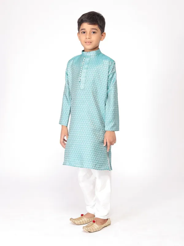 Tabard_Boys_Printed_Straight_Kurta_(Blue)