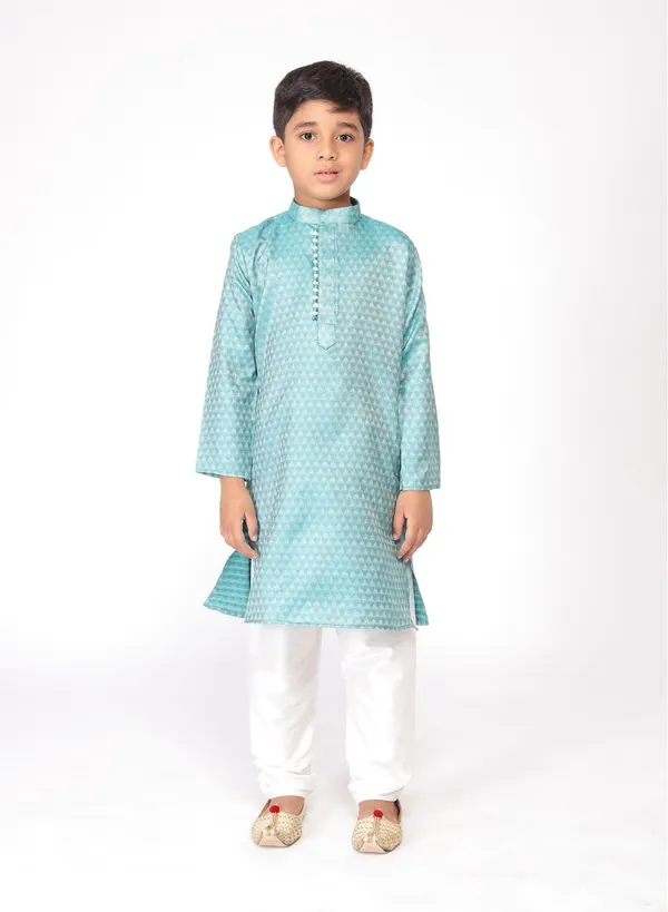 Tabard_Boys_Printed_Straight_Kurta_(Blue)