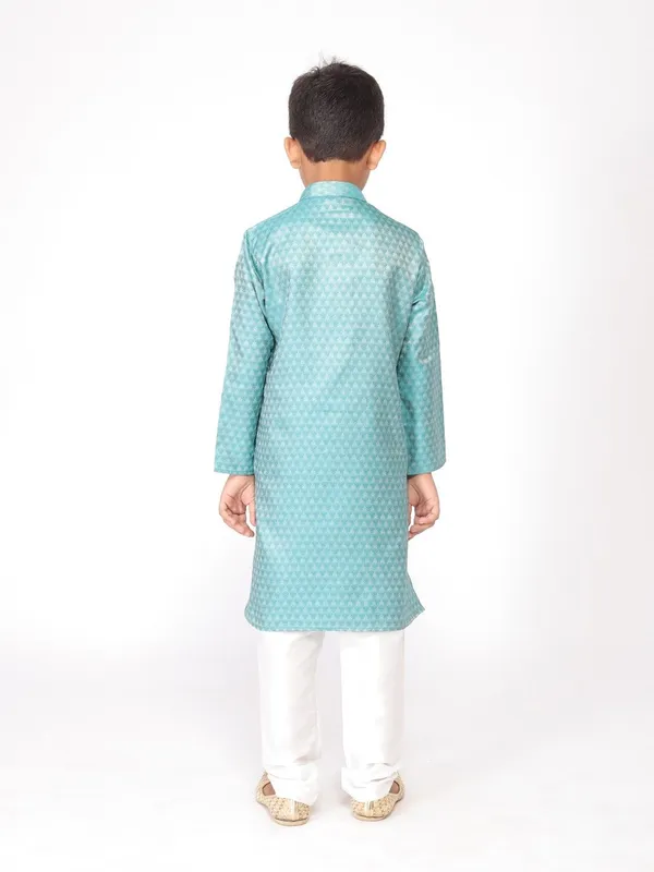 Tabard_Boys_Printed_Straight_Kurta_(Blue)