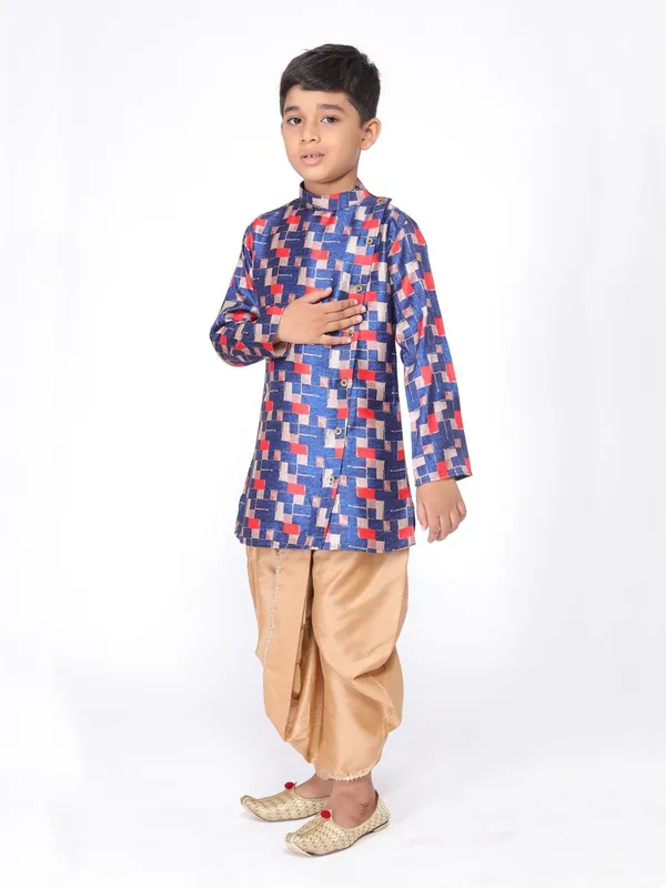 Tabard_Boys_Printed_Straight_Kurta_(Blue)