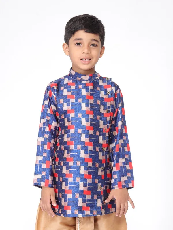 Tabard_Boys_Printed_Straight_Kurta_(Blue)